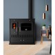 Μασίνα ξύλου Prometey Perfect Eco με δεξιά καμινάδα, μαύρο, 7kW | Μασίνες Ξύλου με Φούρνο | Μασίνες Ξύλου |