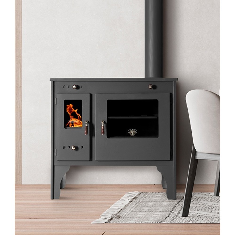 Μασίνα ξύλου Prometey Retro Eco, μαύρο, 7kW | Μασίνες Ξύλου με Φούρνο | Μασίνες Ξύλου |