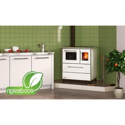Μασίνα ξύλου με φούρνο Alfa Plam Donna 70 Λευκό, 5kW - Ξυλόσομπες με φούρνο