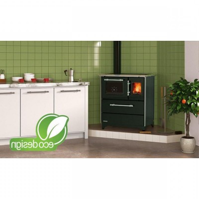 Μασίνα ξύλου με φούρνο Alfa Plam Donna 70 Ανθρακί, 5kW - Ξυλόσομπες με φούρνο