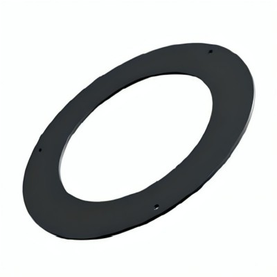 Ροζέτα για καπναγωγό MK NERO, Ατσάλι, Μαύρη, 50mm, Ø130, Πάχος 2mm - Μπουριά σόμπας / φουγάρα σόμπας