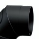Καμινάδα γωνία 90° MK NERO με άνοιγμα καθαρισμού, Ατσάλι, Μαύρο, Ø150 | Μπουριά σόμπας / φουγάρα σόμπας | Καμινάδες |