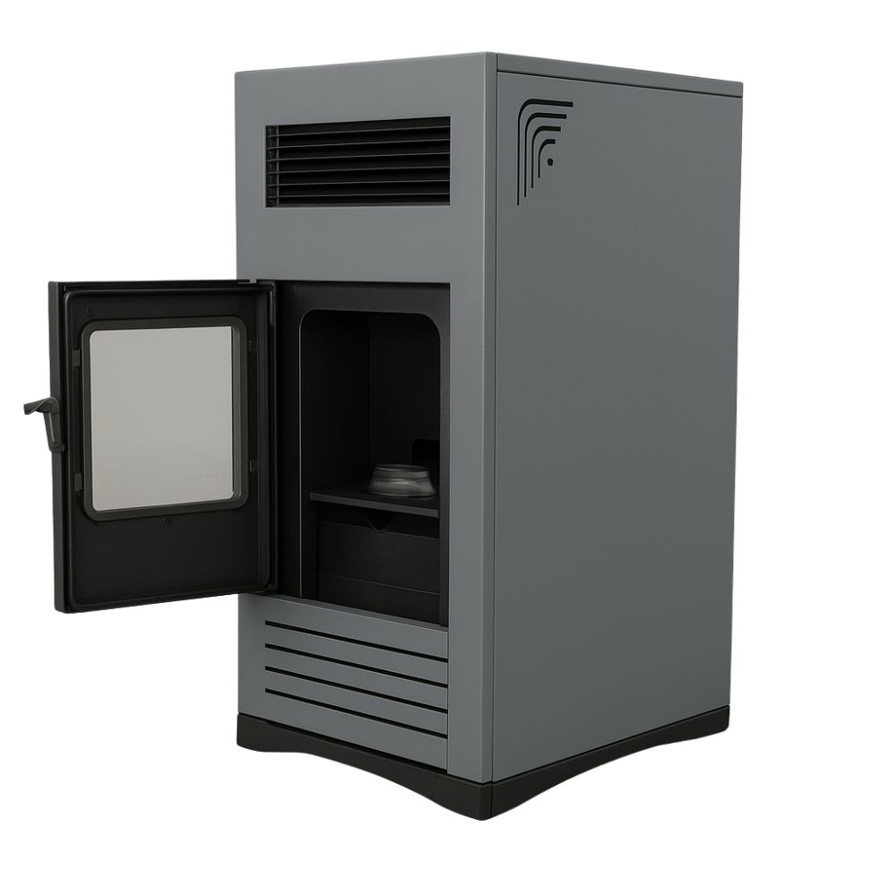 Αερόθερμη σόμπα πέλλετ Mytherm Angela TA 14 PRO γκρι, 14 kW | Αερόθερμες Σόμπες Pellet | Σόμπες Pellet |