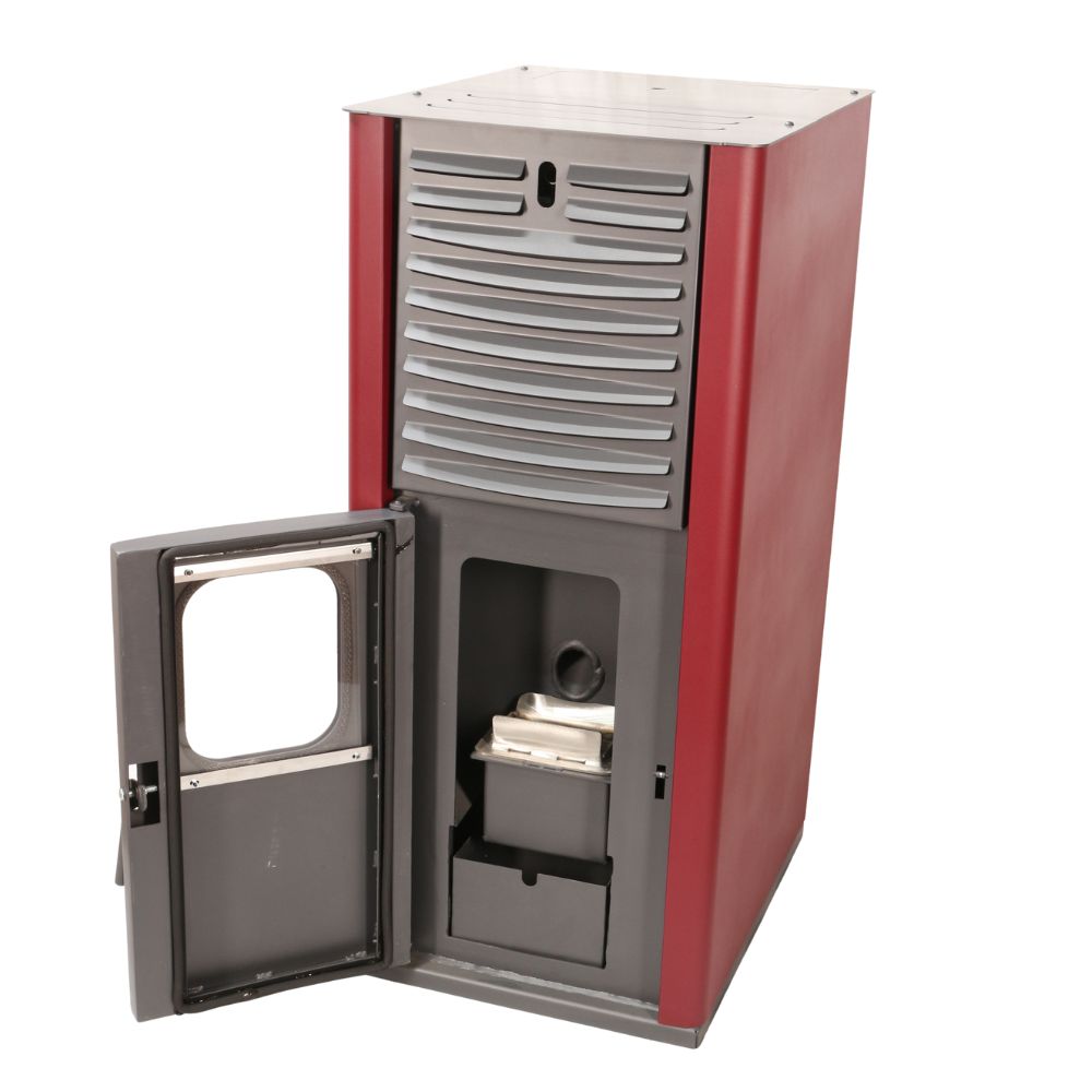 Υδραυλική σόμπα pellet Mytherm IOLI TSA 18 κόκκινη, με ανεμιστήρα, 18kW | Υδραυλικές Σόμπες Pellet | Σόμπες Pellet |