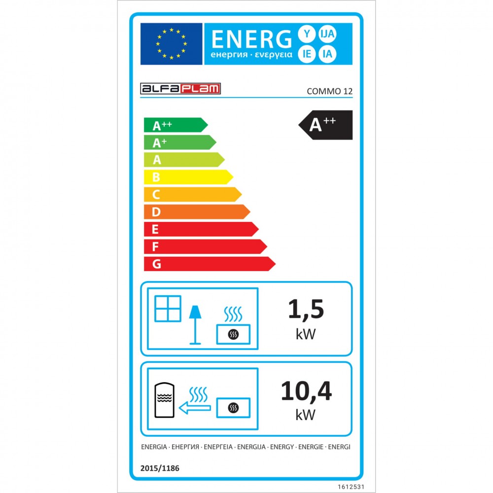 Υδραυλική Σόμπα Pellet Alfa Plam Commo 12 Ivory, 12kW | Υδραυλικές Σόμπες Pellet | Σόμπες Pellet |