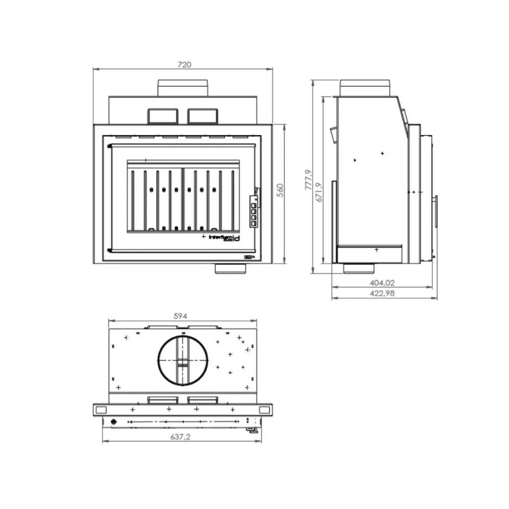 Ενεργειακό τζάκι UNIFLAM 600 DURO S με παροχή αέρα, 10kW | Μοντέρνα Τζάκια | Ενεργειακά Τζάκια |