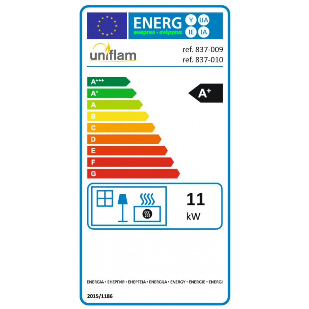 Ενεργειακό τζάκι UNIFLAM 760 DURO με αεραγωγούς και παροχή αέρα, 11kW | Μοντέρνα Τζάκια | Ενεργειακά Τζάκια |