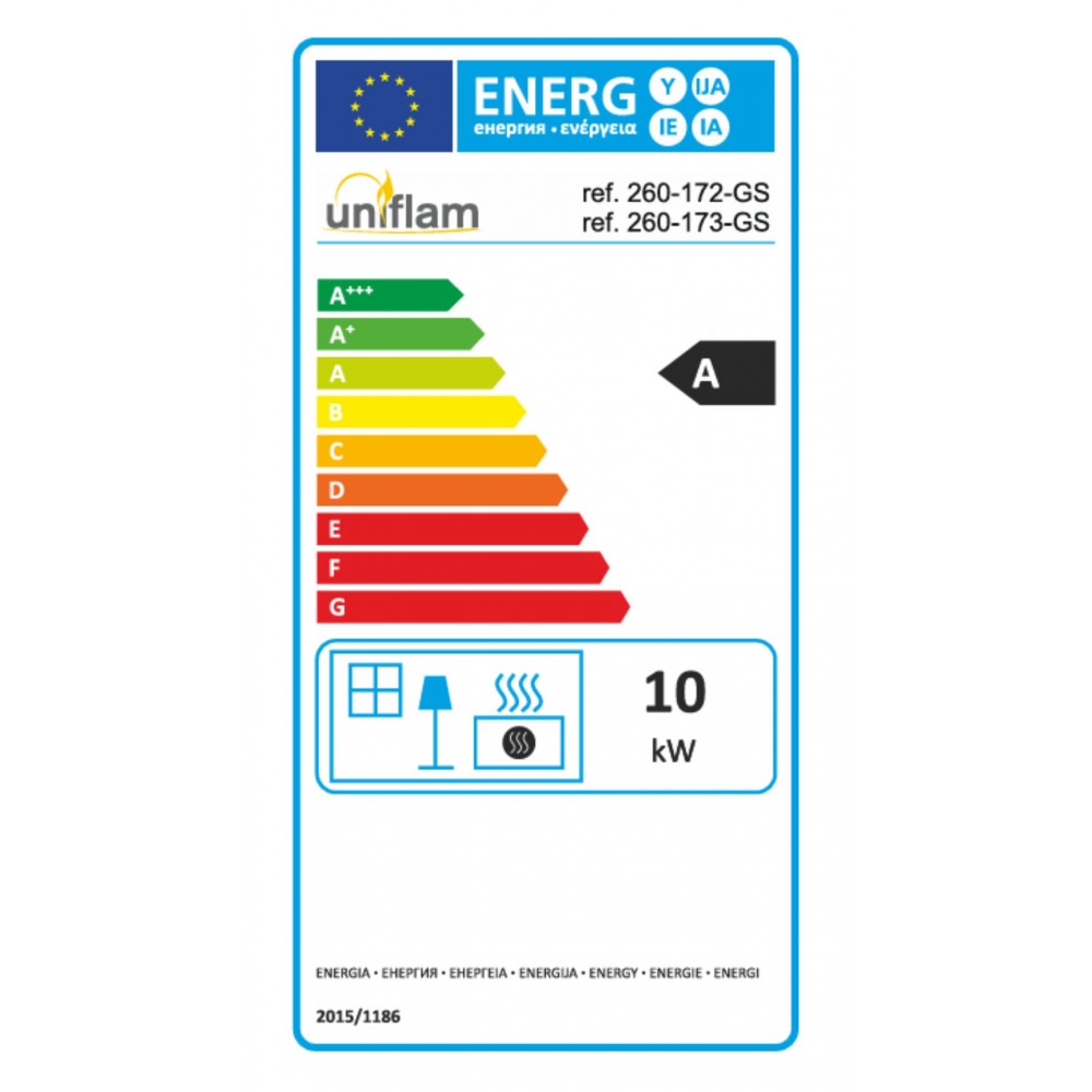 Ενεργειακό τζάκι UNIFLAM 760 EVO PBS με αεραγωγούς και παροχή αέρα, κυρτό τζάμι, αριστερή πλευρά, 10kW | Μοντέρνα Τζάκια | Ενεργειακά Τζάκια |