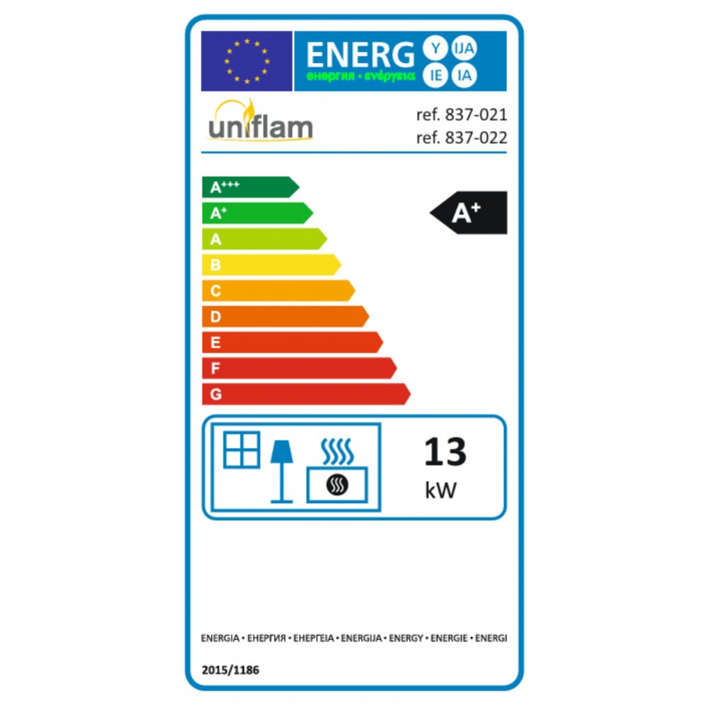 Ενεργειακό τζάκι UNIFLAM 860 DURO με αεραγωγούς και τροφοδοσία αέρα, 13kW | Μοντέρνα Τζάκια | Ενεργειακά Τζάκια |