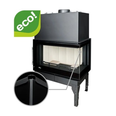 Ενεργειακό τζάκι UNIFLAM 860 EVO PBS με αεραγωγούς και παροχή αέρα, δεξιά πλευρά, 15kW - Ενεργειακά Τζάκια