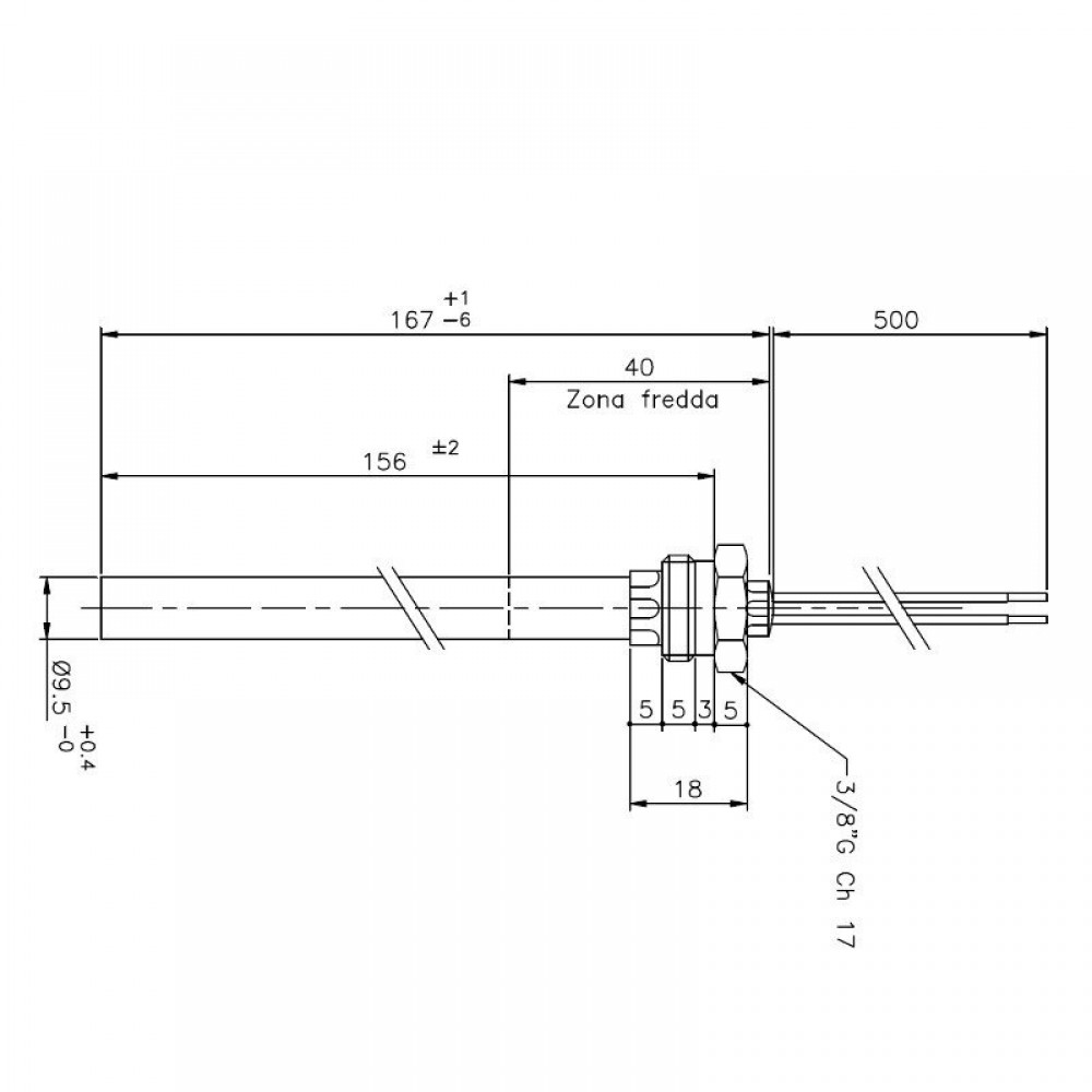 Αντίσταση σόμπας πέλλετ Ecoteck, Ravelli, μήκος 167mm, 250W | Αντιστάσεις σομπών πελλετ | Ανταλλακτικά για σόμπες pellet |