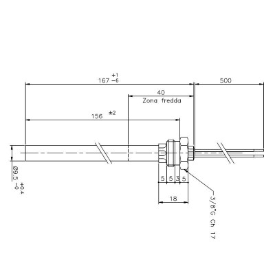Αντίσταση σόμπας πέλλετ Ecoteck, Ravelli, μήκος 167mm, 250W - Αντιστάσεις σομπών πελλετ
