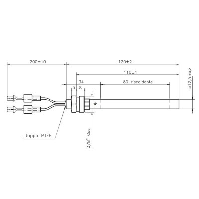 Αντίσταση σόμπας πέλλετ Pellet, Μήκος 120mm, 235W για Girolami - Σύγκριση Προϊόντων