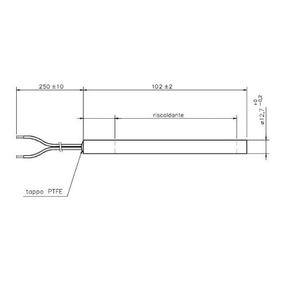 Αντίσταση σόμπας πέλλετ Arce, Cadel, Eurofiamma, Eurosteack, Μήκος 101mm, 300W - Αντιστάσεις σομπών πελλετ