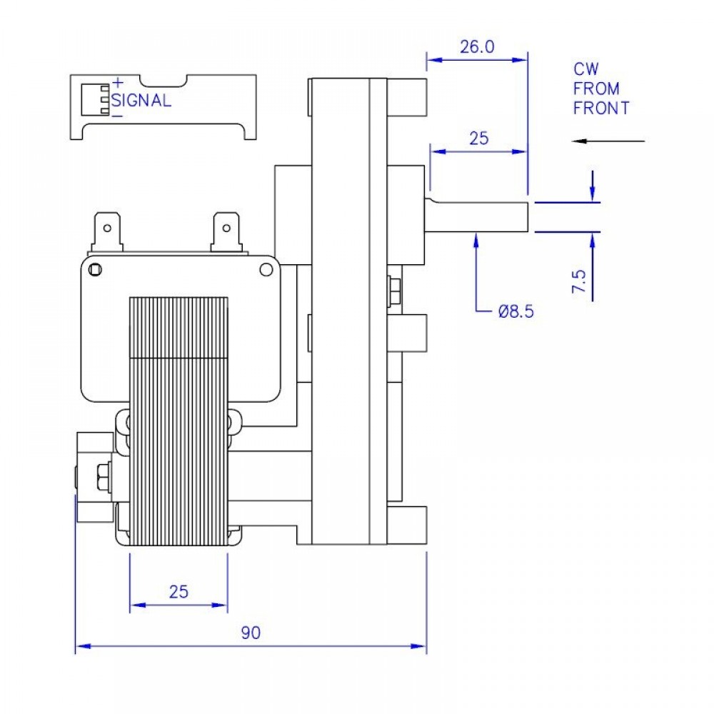 Ηλεκτρομειωτήρας σόμπας πέλλετ Mellor FB1324, 2RPM | Ηλεκτρομειωτήρες σομπών πέλλετ | Ανταλλακτικά για σόμπες pellet |