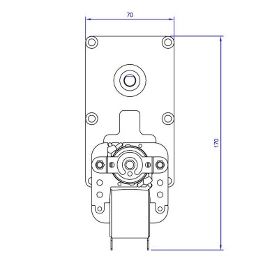 Ηλεκτρομειωτήρας Mellor FB1285, 3RPM για πέλλετ σόμπες CLAM - Ηλεκτρομειωτήρες