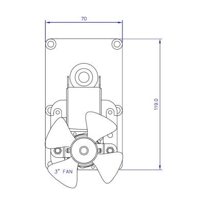 Ηλεκτρομειωτήρας Mellor FB1146, 5.3RPM - Ηλεκτρομειωτήρες