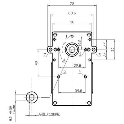 Ηλεκτρομειωτήρας κοίλου άξονα Kenta K9117153, 5RPM για σόμπες πέλετ Ambiente E Calore, Bestfire, Cadel, Deville, Karmek One, Puros, Qlima, Italiana Camini - Ηλεκτρομειωτήρες