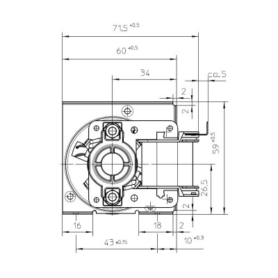 Εφαπτομενικός βεντιλατέρ σόμπας πέλλετ Ø45 mm, Ροής 106 m³/h - EBM για La Nordica - Centrifugal fan EBM, flow 195 m³/h