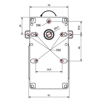 Ηλεκτρομειωτήρας  Kenta K9115003, 1.5RPM - Ηλεκτρομειωτήρες