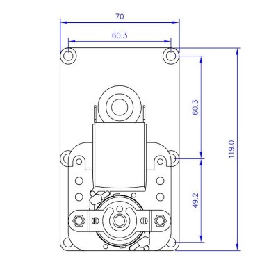 Ηλεκτρομειωτήρας Mellor FB1268, 1.5RPM - Ηλεκτρομειωτήρες