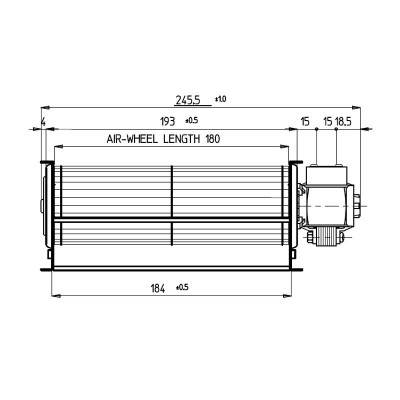 Εφαπτομενικός ανεμιστήρας Ø60 mm, Ροής 127 m³/h - TGA 60/1-180/15 EMMEVI - FERGAS 112830 - Βεντιλατέρ
