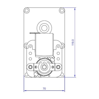 Ηλεκτρομειωτήρας Mellor FB1255, 4RPM για πέλλετ σόμπες Eco Spar - Ηλεκτρομειωτήρες