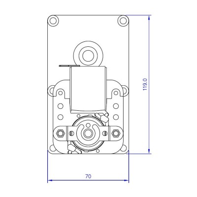 Ηλεκτρομειωτήρας σόμπας πέλλετ Mellor FB1255, 4RPM για Eco Spar - Ηλεκτρομειωτήρες σομπών πέλλετ