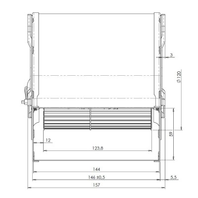 Φυγοκεντρικός βεντιλατέρ σόμπας πέλλετ TRIAL CAD12R-001, Ροής 400 m³/h για Ecoteck, Ravelli - Centrifugal fan Trial, flow 400 m³/h