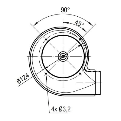 Απαγωγέας καπνού EBM, Maximum, Ροής 170 m³/h για πέλλετ σόμπες Palladio - Ανταλλακτικά για σόμπες pellet