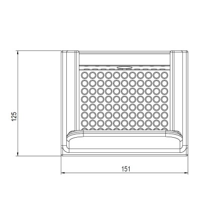 Μαντεμένιο δοχείο καύσης πέλλετ, 151X125mm - Δοχεία καύσης πελλετ