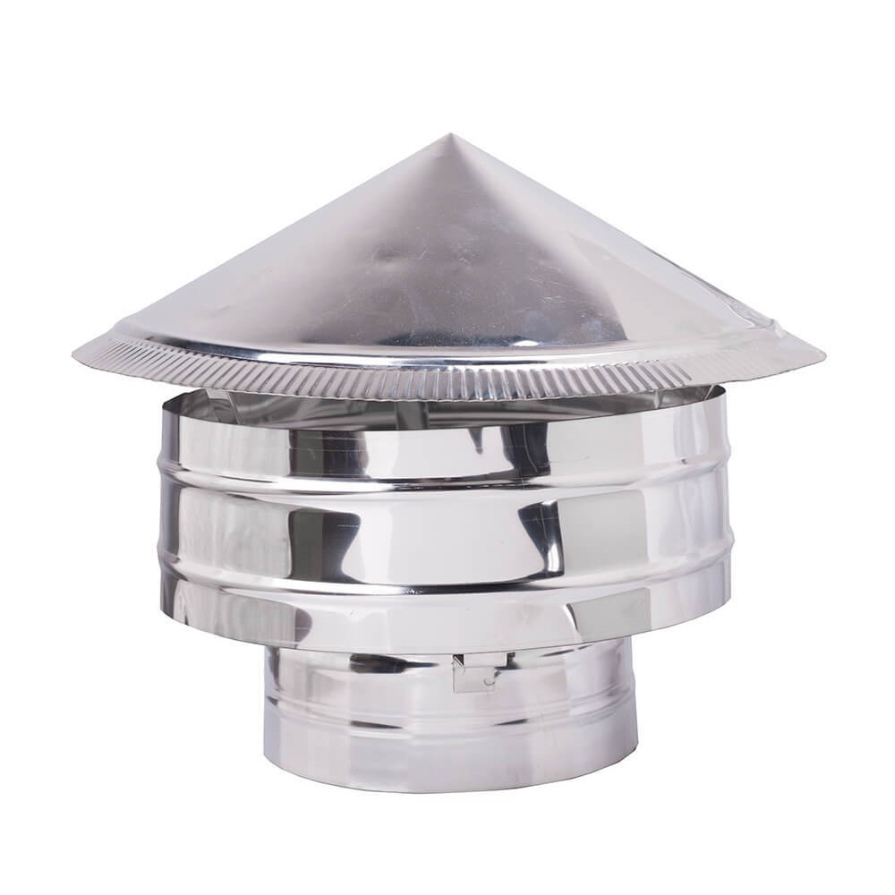 Καπέλο αντιανεμικό, ανοξείδωτο ατσάλι AISI 304 - διπλού τοιχώματος, Ф150 | Καπέλα καμινάδας | Καπναγωγοί |