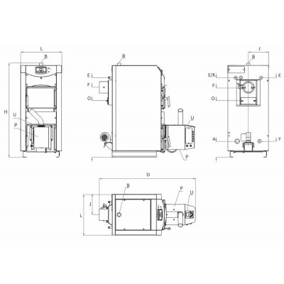 Λέβητας πέλλετ BURNiT WBS AC Pellet 50 Λέβητας ξύλου WBS Active 70kW - Καυστήρας πέλλετ Pell 70kW - Λέβητες Pellet