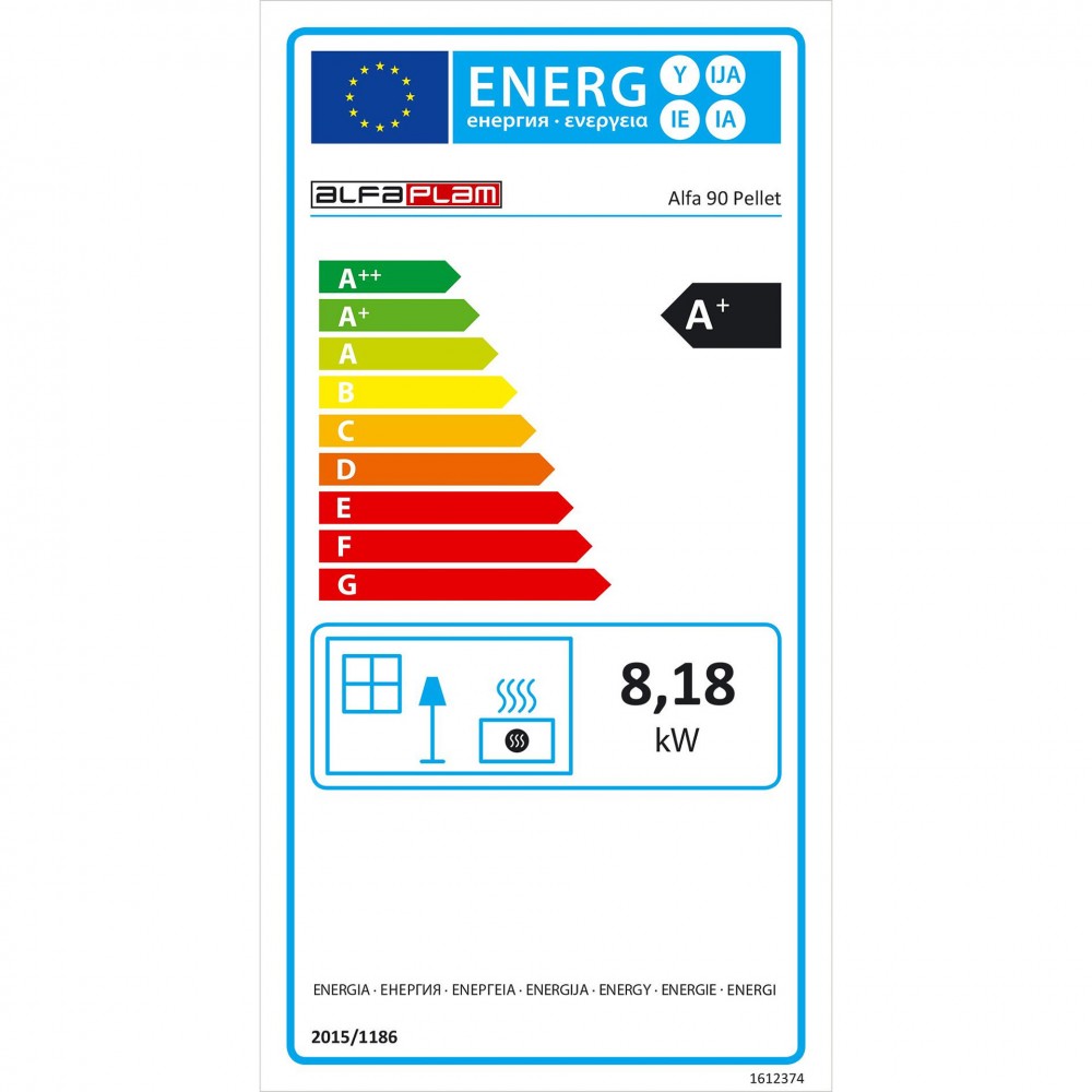 Μασίνα πέλλετ Alfa Plam Alfa 90 Pelet Anthracite, 8.18kW | Κουζίνες Μασίνες Pellet | Pellet |