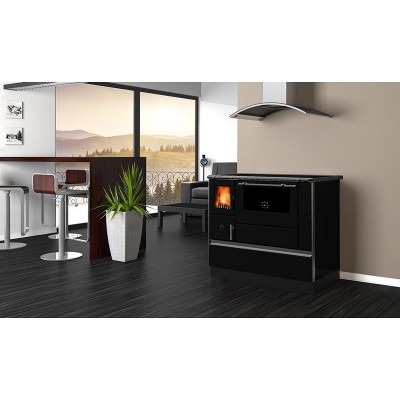 Μασίνα ξύλου με φούρνο Alfa Plam Alfa 90 H Dominant Anthracite, 6.5kW - Alfa-Plam