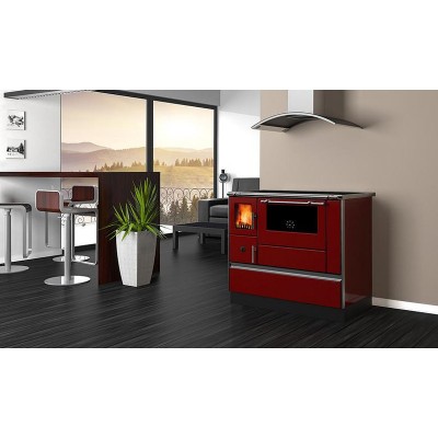 Μασίνα ξύλου με φούρνο Alfa Plam Alfa 90 H Dominant Red, 6.5kW - Μασινεσ Ξυλου