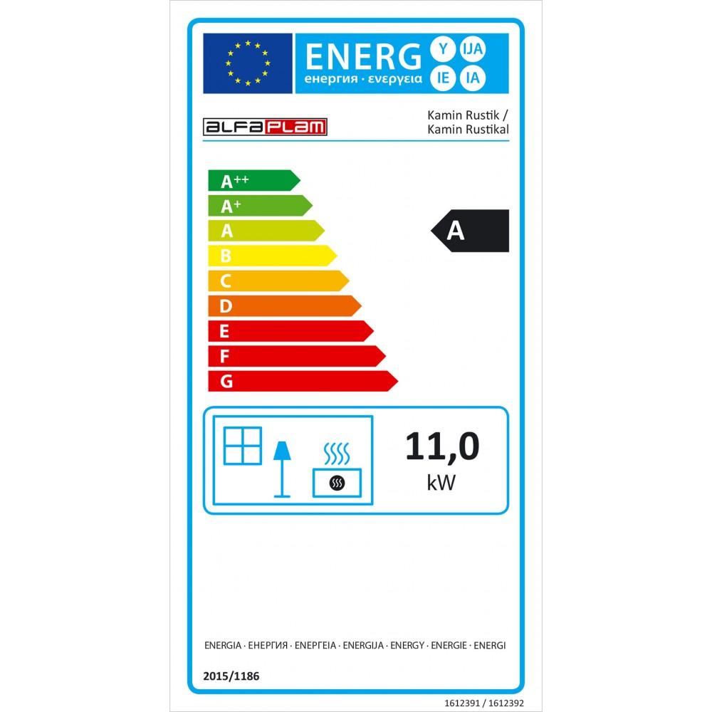 Ξυλόσομπα Alfa Plam Rustikal, 11 kW | Ξυλόσομπες | Ξύλο |