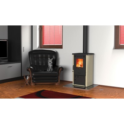 Σόμπα ξύλου με εστίες μαγειρέματος Alfa Plam Elita 2 Ivory, 6kW - Σόμπες ξύλου