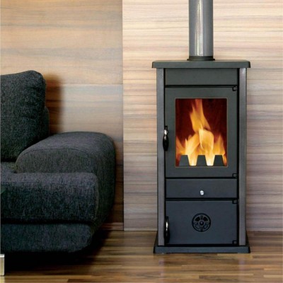 Ξυλόσομπα καλοριφερ MBS Thermo Vesta Black, 9kW - Σύγκριση Προϊόντων