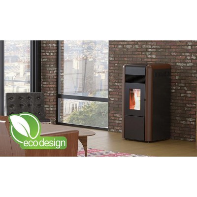 Υδραυλική σόμπα Pellet Alfa Plam Dino Brown, 17kW - Pellet