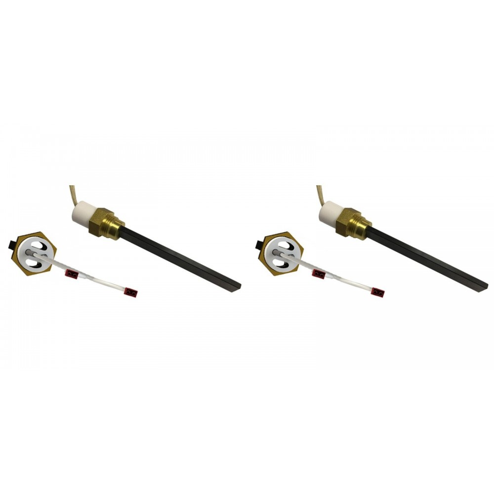 Αντίσταση σόμπας πέλλετ μαύρου χαλαζία για Ferroli, Eco Spar, BURNiT, μήκος 123mm, 300W - x2 | Αντιστάσεις σομπών πελλετ | Ανταλλακτικά για σόμπες pellet |