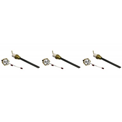 Αντίσταση σόμπας πέλλετ μαύρου χαλαζία για Ferroli, Eco Spar, BURNiT, μήκος 123mm, 300W - x3 - Ανταλλακτικά για σόμπες pellet