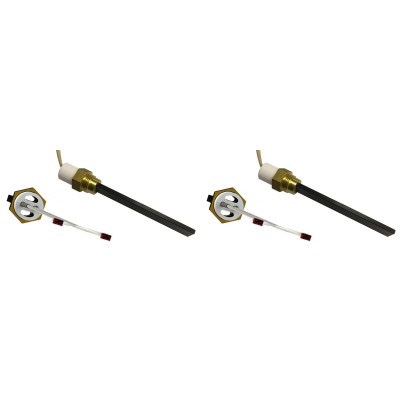 Αντίσταση σόμπας πέλλετ μαύρου χαλαζία για Eco Spar, BURNiT, Whitfield, Lennox, μήκος 123mm, 400W - x2 - Ανταλλακτικά για σόμπες pellet