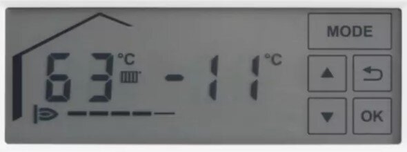 Backlit LCD display Viessmann