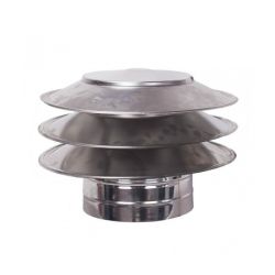 Καπέλο καμινάδας Παγόδα Inox AISI 304, Φ130